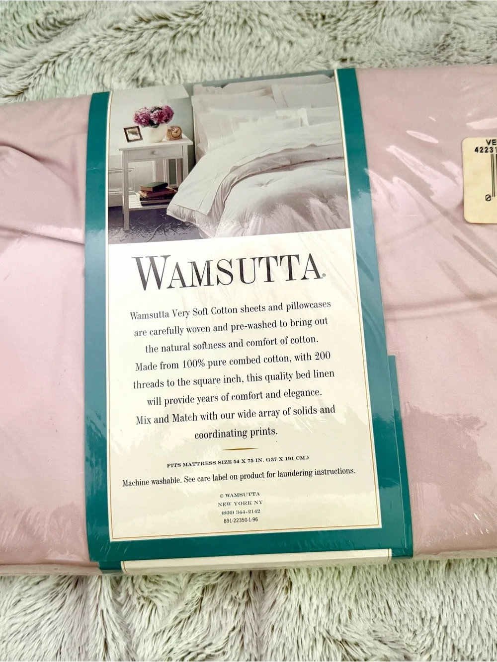 Wamsutta Very Soft Cotton Full Fitted Sheet - rose pink